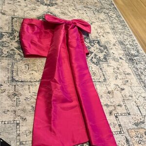 Boohoo Vibrant Pink Mini Skirt with Bow